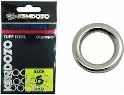 Kendozo Lures Tuff Steel Solider Ring Draht-Spaltring Ψαρέματος No6 Set 15 Stück