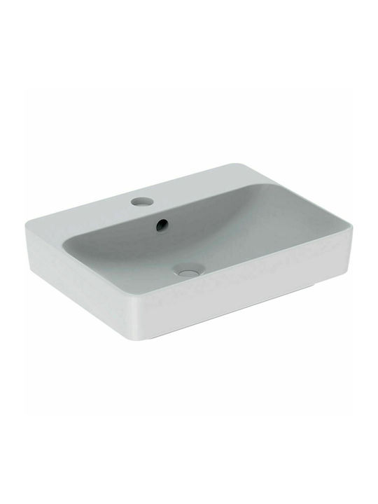 Geberit VariForm Επικαθήμενος Νιπτήρας Πορσελάνης 60x45x14.4cm Λευκός