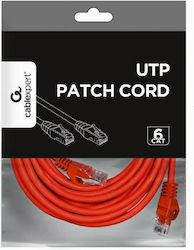 Cablexpert PP6U-5M/R U/UTP Кат.6 Мрежов Кабел Ethernet 5м Червен