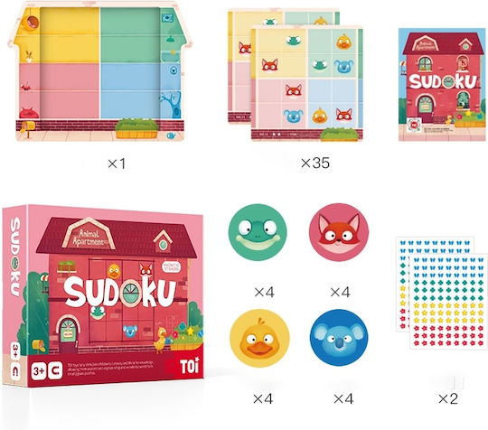 Επιτραπέζιο Παιχνίδι Sudoku Animal Apartment 3+ Ετών (EN) Toi World