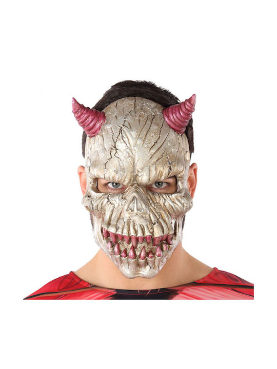 Carnival Mask Full Face Demon White