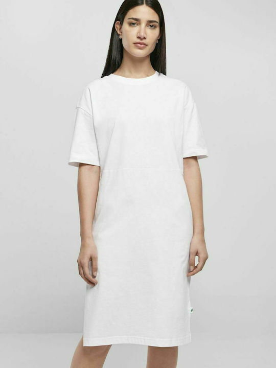 Urban Classics TB4091 Mini All Day Φόρεμα Βαμβακερό Λευκό