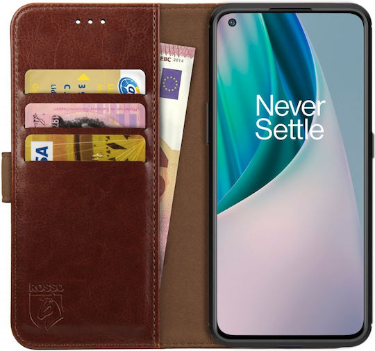 Rosso Element Wallet Piele artificială Maro (OnePlus Nord N10)