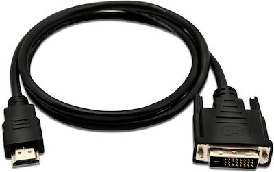 V7 Cable DVI-D male - HDMI male 1m Μαύρο (V7HDMIDVID-01M-1E)