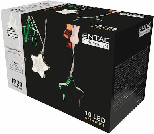 10 Λαμπάκια LED 1.65μ. Πολύχρωμα Μπαταρίας σε Σειρά