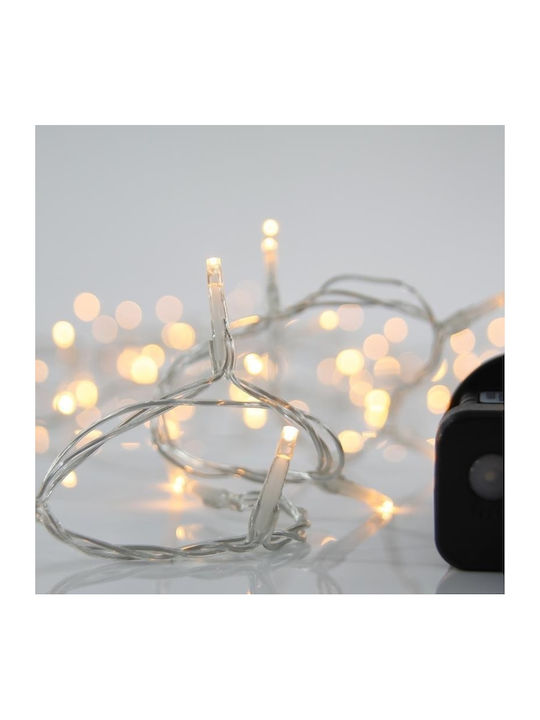 Programmable Christmas LED Light Warm White 12m Eurolamp