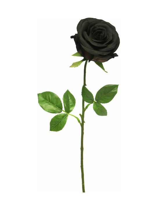 Supergreens Τεχνητό Φυτό Τριαντάφυλλο Μαύρο 47cm