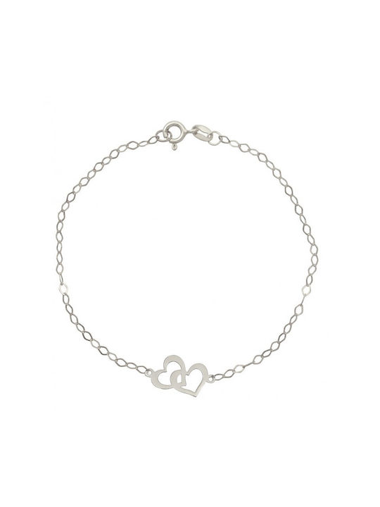 White gold bracelet BR33623L with 9 Carat hearts design