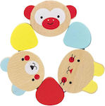 Petit Collage Grasping Rattle Teething Rattle made of Wood for 6 m+ 1pcs