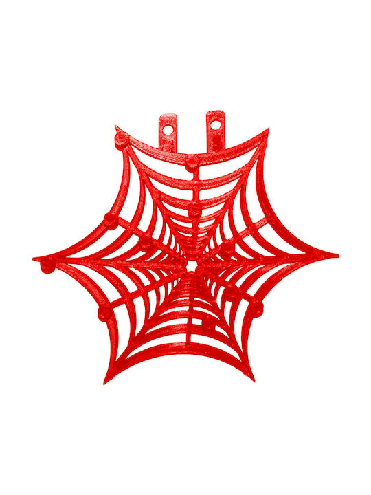 3D wall hanger "WEB" made of bio-impregnated material (PLA) (20X17X2cm) WEP C635 (red)