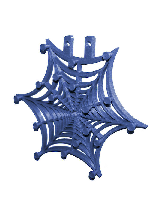 Umeraș de perete 3D "WEB" din material bio-impregnat (PLA) (20X17X2cm) WEP C636 (albastru metalizat)