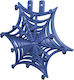 3D wall hanger "WEB" made of bio-impregnated material (PLA) (20X17X2cm) WEP C636 (metallic blue)