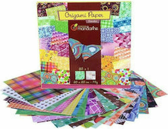 Avenue Mandarine Χαρτόνι Floral Origami Flowers 60 Φύλλα 20x20εκ.