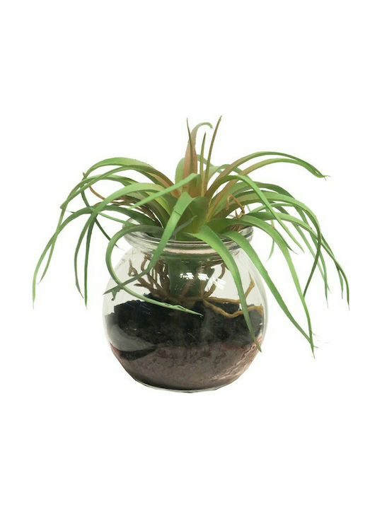 Supergreens Plantă Artificială în Ghiveci Mic Τιλάνσια Green 11cm 1buc