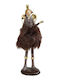 Espiel Christmas Figure Cherub Brown Height 24.5cm
