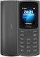 Nokia 105 4G Dual SIM Κινητό με Κουμπιά (Αγγλικό Μενού) Μαύρο