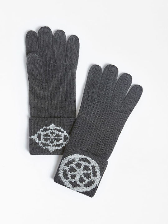 Schwarz Gestrickt Handschuhe