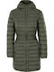 Santuzza Lang Damen Puffer Jacke für Winter Khaki