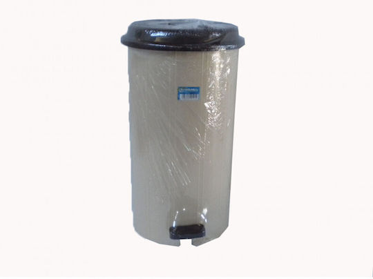 Viomes Waste Bin Waste Plastic with Pedal Gray 32lt 1pcs