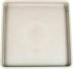 Viomes 590 Square Plate Pot White 12x12cm