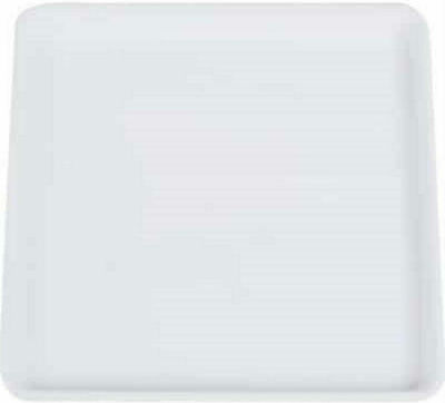 Viomes Linea 592 Square Plate Pot White 25x25cm