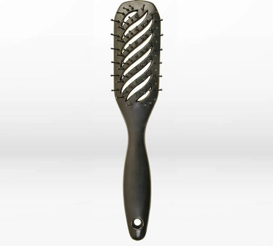 Farcom Professional Αέρος Brush Hair for Hair Styling Black