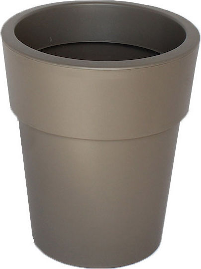 Viomes Linea Γλάστρα Πλαστική Taupe 20x20x18.5εκ.