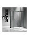 Karag Santorini 500 NR-10 Καμπίνα Ντουζιέρας με Συρόμενη Πόρτα 130x70x200cm Clear Glass Nero