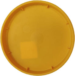 Viomes Linea 889 Στρογγυλό Πιάτο Γλάστρας Κίτρινο -Κροκί 12.5x12.5cm