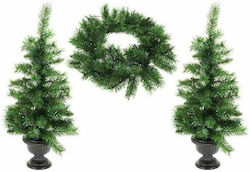 Beleuchtetes Weihnachtsdekorationen mit Bäumen 3 Stück Beleuchtetes Weihnachtsdekorationen mit Bäumen 3 Stück