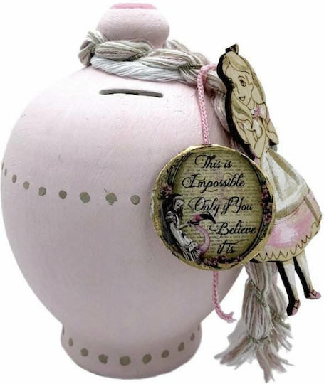 LiebeQueen Alice Money Box Ceramic Pink 13x13x20cm