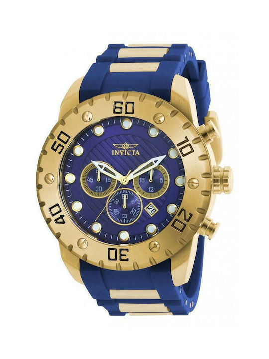 Invicta Watch Chronograph Battery with Rubber Strap