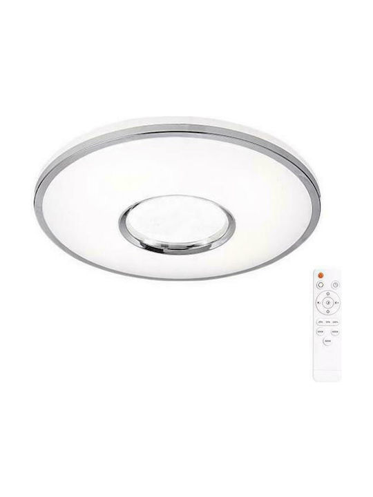 Polux Classic Plastic Ceiling Light with Integrated LED 39pcs White