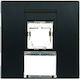 Hager Systo Einzeln Netzsteckdose RJ45 ohne Rahmen Typ Cat6 in Schwarz Farbe WS228N