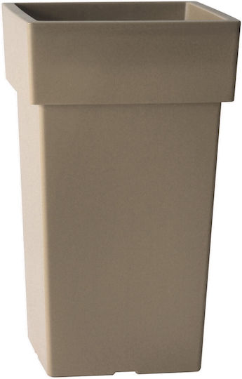 Viomes Linea Ghiveci Plastic Taupe 27x27x50cm.
