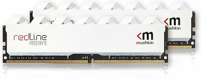 Mushkin Redline White 64GB DDR4 RAM με 2 Modules (2x32GB) και Ταχύτητα 3200 για Desktop