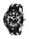 Invicta Pro Diver Watch Chronograph Battery with Black Rubber Strap