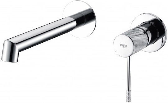 Imex Line Set Mixer & Gură Îngropată pentru Lavabo 1 Ieșire Argintiu