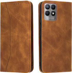 Bodycell PU Leather Портфейл Изкуствена кожа Кафяв (Realme 8i) 04-00862