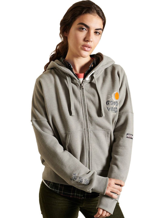 Embellished Suka Boxy Women's Sweatshirt Jacket Moon Mist