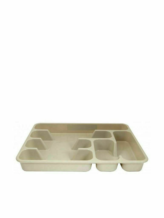 Venus Besteckeinsatz für Schubladen Kunststoff 34x26x4,5 cm Beige