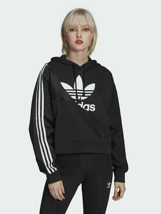 Adidas Adicolor Split Trefoil Women's Hooded Sweatshirt Black