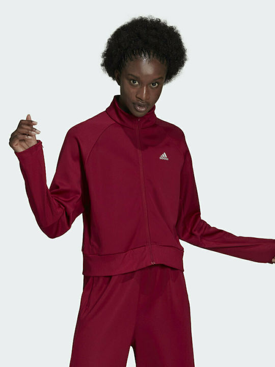 Adidas x Zoe Saldana Jachetă Hanorac pentru Femei Legacy Burgundy