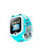 Aoke Kinder Smartwatch mit Kautschuk/Plastik Armband Blau