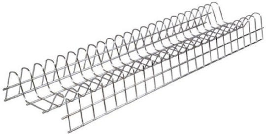 Starax Rack de vase de cabinet Metal în Argintiu Culori 26x75x10cm Starax Rack de vase de cabinet Metal în Argintiu Culori 26x75x10cm