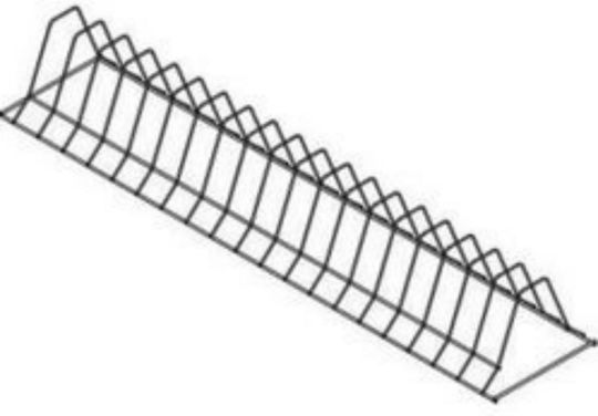 Starax Metallic Cabinet Dish Rack 66x20x14cm Silver