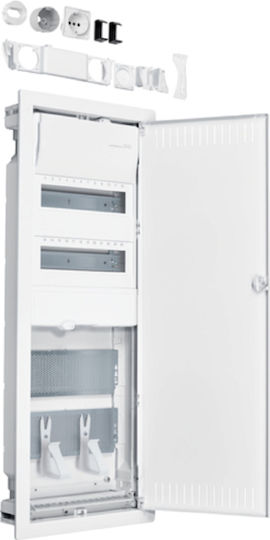 Hager Volta Hybrid Walled Fuse Box with 2 Rows W348xH880.5xD90mm