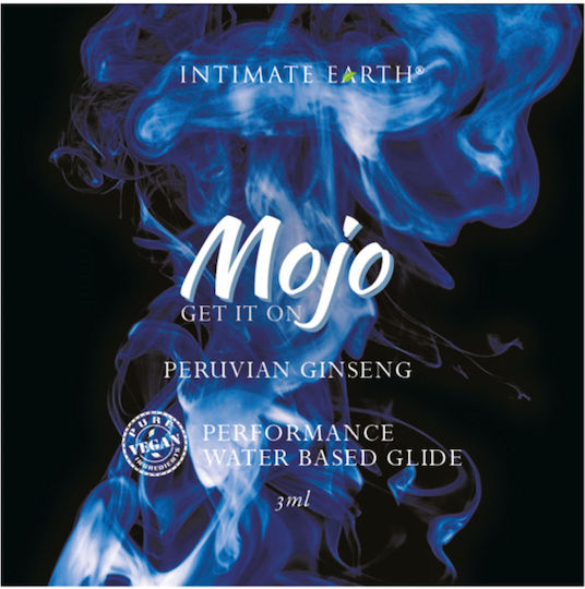 Intimate Earth Mojo Get It On Performance Water Based Glide Презерватив Гел за смазване Перуански женшен 3мл