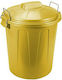Hega Hogar 13722 Waste Bin Waste Plastic Yellow 51lt