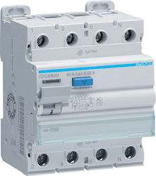 Hager Phase Relays Leckage der Erde Quadruple Pole CDC680H